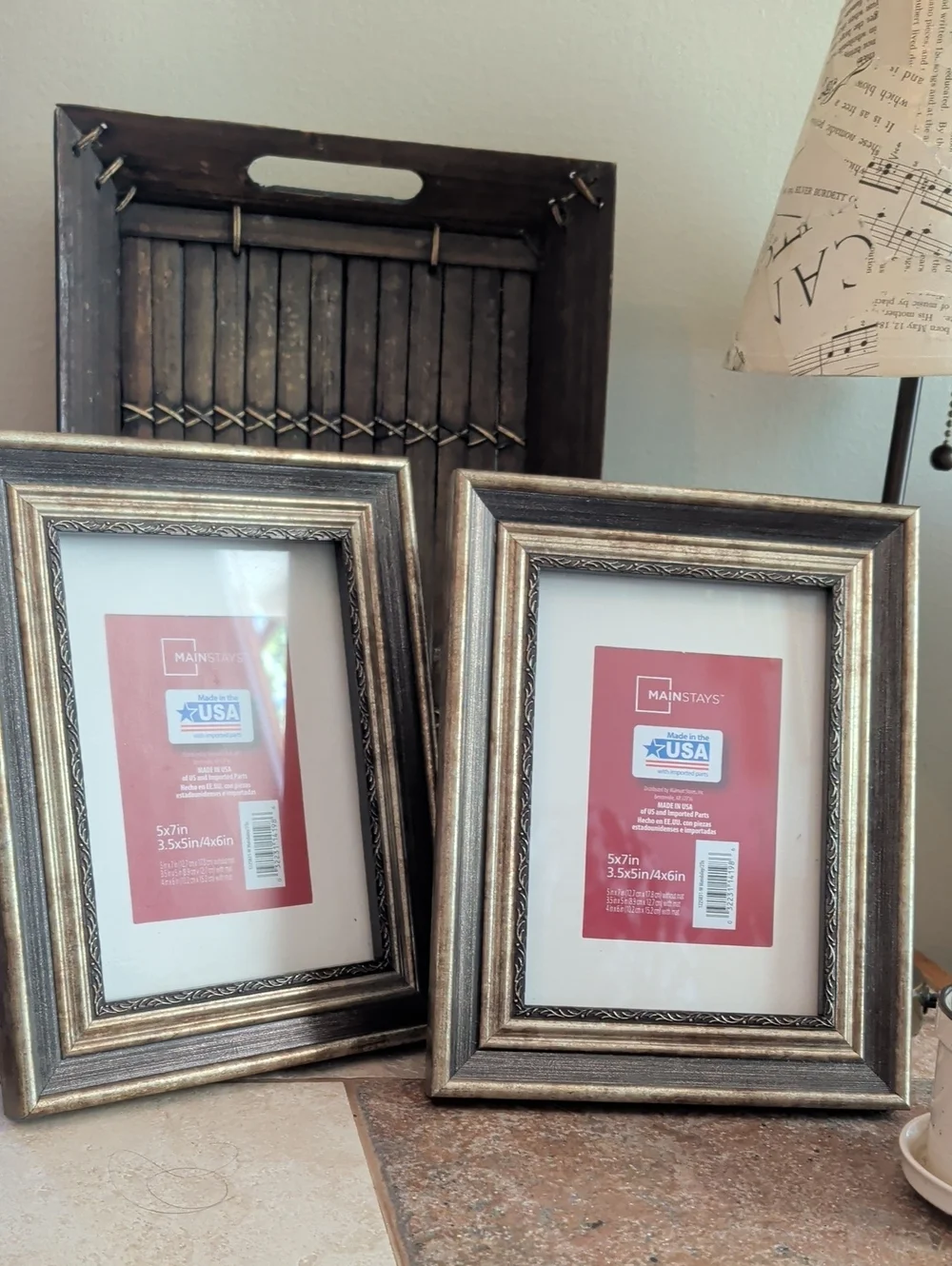 Mainstays Gold and Brown Decorative Picture Frames (Set of 2)